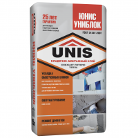 УНИБЛОК кладочно-монтажный клей цементный 20 кг UNIS