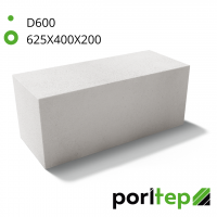 Стеновой блок PORITEP D600 625Х400Х200