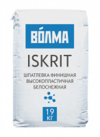 ВОЛМА-ISKRIT шпатлевка финишная высокопластичная белоснежная 19 кг